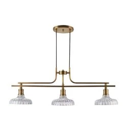 Dunelm Colt 3 Light Diner Antique Brass Ceiling Fitting -Lava Lamp Shop 1000149131 alt05