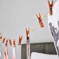 Alternative view of Dunelm Photo Peg 16 Copper String Lights