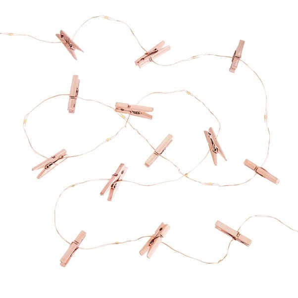 Dunelm Photo Peg 16 Copper String Lights 5 Dunelm Photo Peg 16 Copper String Lights - Image 5