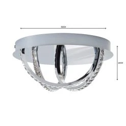 Dunelm Serena 3 Light Integrated LED Hoops Flush Ceiling Fitting -Lava Lamp Shop 1000157746 alt04