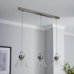 Alternative view of Dunelm Delavin 3 Light Glass Diner Ceiling Fitting