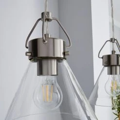 Dunelm Delavin 3 Light Glass Diner Ceiling Fitting -Lava Lamp Shop 1000157749 alt02