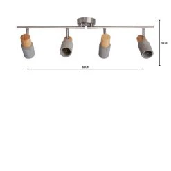 Dunelm Inka 4 Light Concrete Wood Spotlight Bar 10 Dunelm Inka 4 Light Concrete Wood Spotlight Bar -Lava Lamp Shop 1000157754 alt04