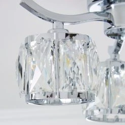 Dunelm Kleio 3 Light Glass Chrome Semi-Flush Ceiling Fitting -Lava Lamp Shop 1000157757 alt02