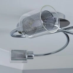 Dunelm Grace 3 Light Chrome Semi-Flush Ceiling Fitting -Lava Lamp Shop 1000157758 alt02