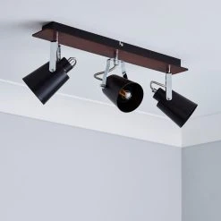 Alternative view of Dunelm Johan 3 Light Black Spotlight Bar