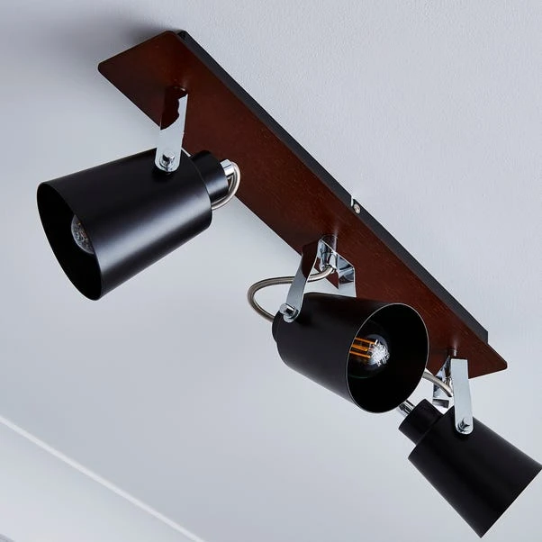 Dunelm Johan 3 Light Black Spotlight Bar 4 Dunelm Johan 3 Light Black Spotlight Bar - Image 4