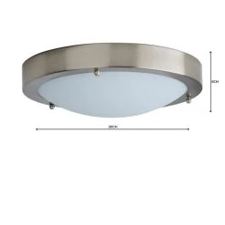 Dunelm Pluto 1 Light Frosted Glass Flush Ceiling Fitting -Lava Lamp Shop 1000157765 alt04