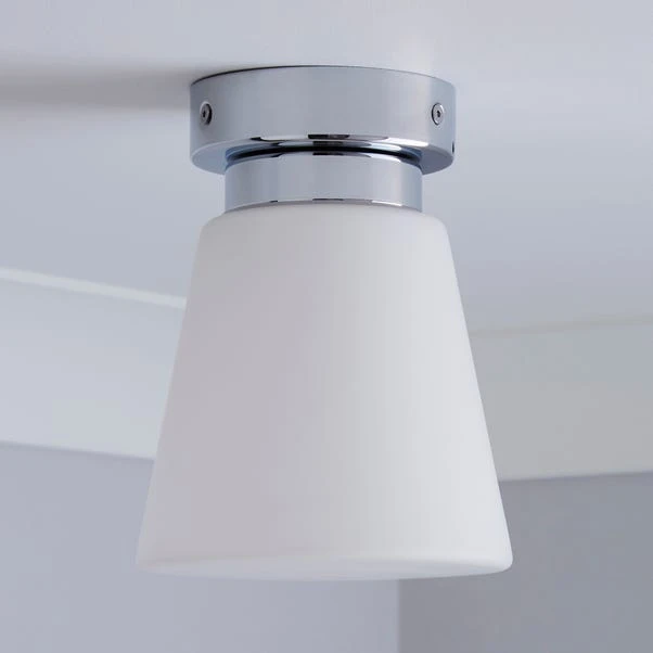 Dunelm Delavin 1 Light Pendant Frosted Glass Flush Ceiling Fitting 2 Dunelm Delavin 1 Light Pendant Frosted Glass Flush Ceiling Fitting - Image 2