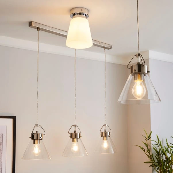 Dunelm Delavin 1 Light Pendant Frosted Glass Flush Ceiling Fitting 6 Dunelm Delavin 1 Light Pendant Frosted Glass Flush Ceiling Fitting - Image 6