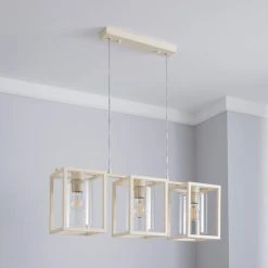 Alternative view of Dunelm London 3 Light Cream Industrial Diner Ceiling Fitting