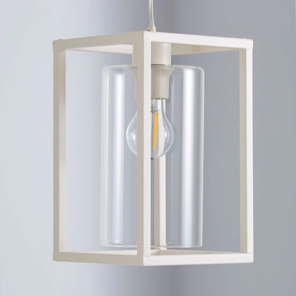 Dunelm London 1 Light Pendant Cream Industrial Ceiling Fitting 2 Dunelm London 1 Light Pendant Cream Industrial Ceiling Fitting - Image 2