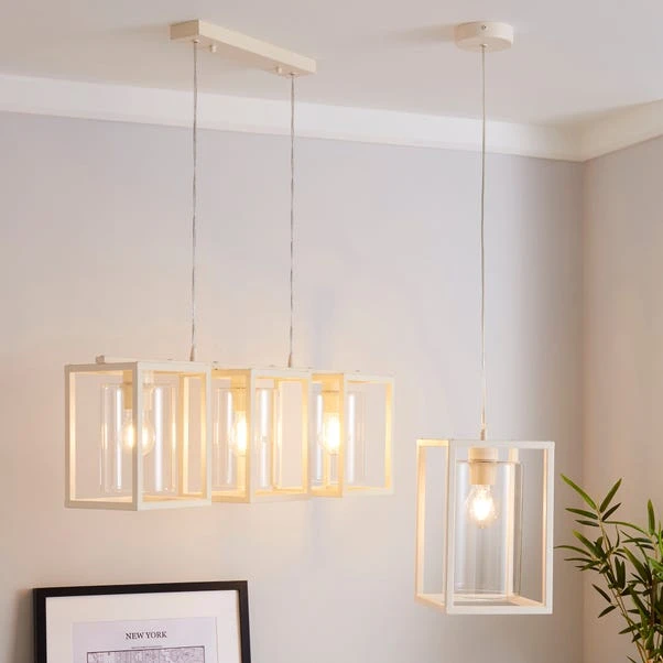 Dunelm London 1 Light Pendant Cream Industrial Ceiling Fitting 6 Dunelm London 1 Light Pendant Cream Industrial Ceiling Fitting - Image 6