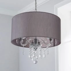 Alternative view of Dunelm Livia 3 Light Jewel Shaded Grey Chandelier