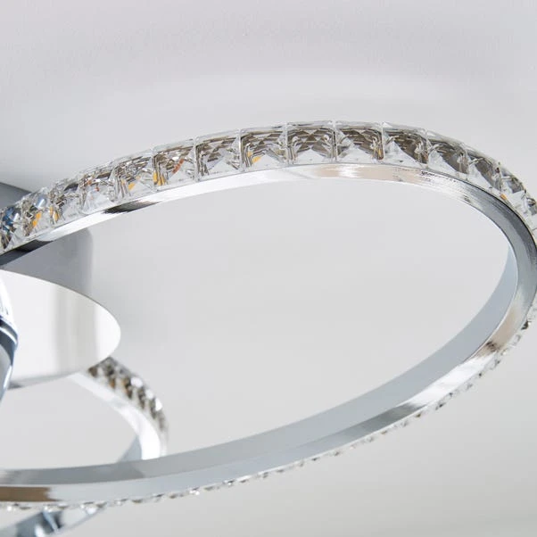 Dunelm Oria 3 Light Integrated LED Jewel Chrome Ceiling Fitting 3 Dunelm Oria 3 Light Integrated LED Jewel Chrome Ceiling Fitting - Image 3