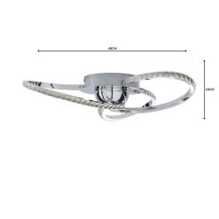 Dunelm Oria 3 Light Integrated LED Jewel Chrome Ceiling Fitting 9 Dunelm Oria 3 Light Integrated LED Jewel Chrome Ceiling Fitting -Lava Lamp Shop 1000158434 alt04