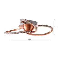 Dunelm Oria 3 Light Integrated LED Jewel Rose Gold Ceiling Fitting 9 Dunelm Oria 3 Light Integrated LED Jewel Rose Gold Ceiling Fitting -Lava Lamp Shop 1000158435 alt04