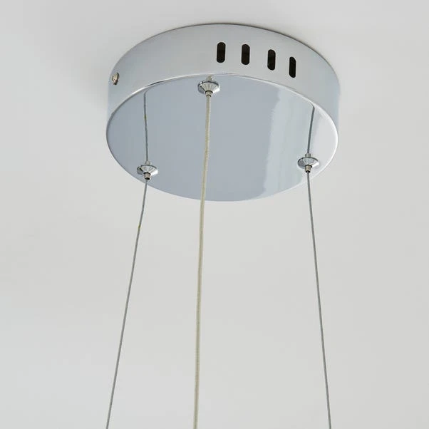 Dunelm Marsia 1 Light Integrated LED Swirl Jewel Chrome Ceiling Fitting 4 Dunelm Marsia 1 Light Integrated LED Swirl Jewel Chrome Ceiling Fitting - Image 4