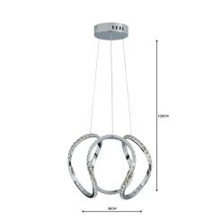 Dunelm Marsia 1 Light Integrated LED Swirl Jewel Chrome Ceiling Fitting 9 Dunelm Marsia 1 Light Integrated LED Swirl Jewel Chrome Ceiling Fitting -Lava Lamp Shop 1000158436 alt04