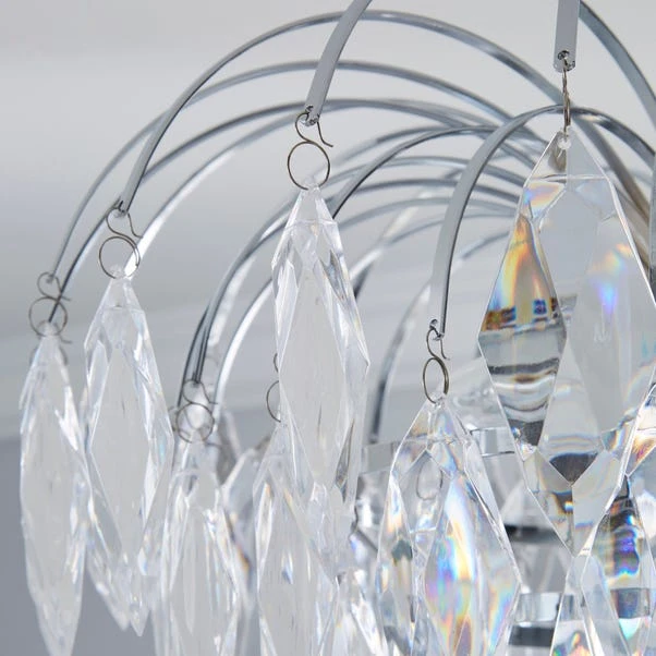 Dunelm Parla 3 Light Jewels Semi-Flush Ceiling Fitting 4 Dunelm Parla 3 Light Jewels Semi-Flush Ceiling Fitting - Image 4
