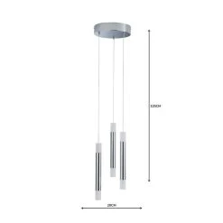 Dunelm Zarah 3 Light Integrated LED Cluster Ceiling Fitting -Lava Lamp Shop 1000158448 alt04