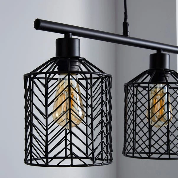 Dunelm Siena 3 Light Diner Ceiling Fitting 4 Dunelm Siena 3 Light Diner Ceiling Fitting - Image 4