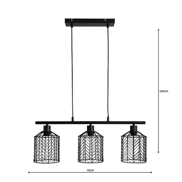 Dunelm Siena 3 Light Diner Ceiling Fitting 5 Dunelm Siena 3 Light Diner Ceiling Fitting - Image 5