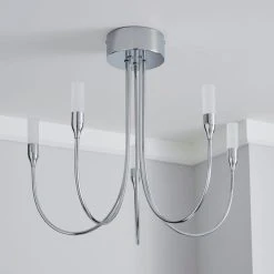 Alternative view of Dunelm Affric 5 Light LED Tipped Chrome Chandelier