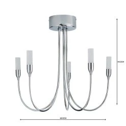 Dunelm Affric 5 Light LED Tipped Chrome Chandelier -Lava Lamp Shop 1000158451 alt04