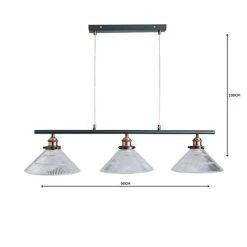 Dunelm Logan 3 Light Bar Glass Diner Industrial Ceiling Fitting 10 Dunelm Logan 3 Light Bar Glass Diner Industrial Ceiling Fitting -Lava Lamp Shop 1000158458 alt04
