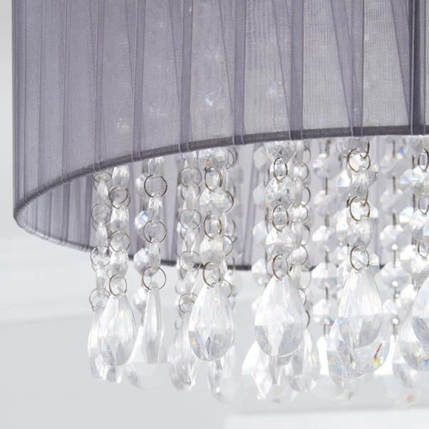 Dunelm Riah 4 Light Jewels Shade Grey Flush Ceiling Fitting 4 Dunelm Riah 4 Light Jewels Shade Grey Flush Ceiling Fitting - Image 4