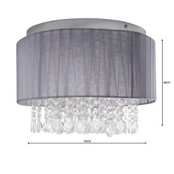 Dunelm Riah 4 Light Jewels Shade Grey Flush Ceiling Fitting 10 Dunelm Riah 4 Light Jewels Shade Grey Flush Ceiling Fitting -Lava Lamp Shop 1000158477 alt04