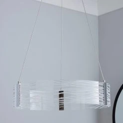 Alternative view of Dunelm Clee Etched Integrated LED Hoop Ceiling Fitting