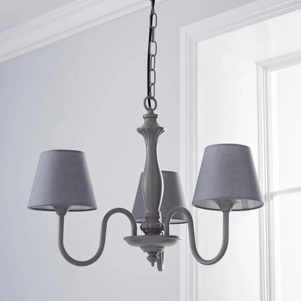 Dunelm Tofty 3 Light Grey Ceiling Fitting 2 Dunelm Tofty 3 Light Grey Ceiling Fitting - Image 2