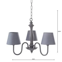 Dunelm Tofty 3 Light Grey Ceiling Fitting 10 Dunelm Tofty 3 Light Grey Ceiling Fitting -Lava Lamp Shop 1000158482 alt04