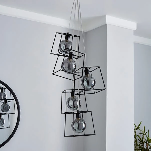 Dunelm Elena 5 Light Glass Ceiling Fitting 2 Dunelm Elena 5 Light Glass Ceiling Fitting - Image 2