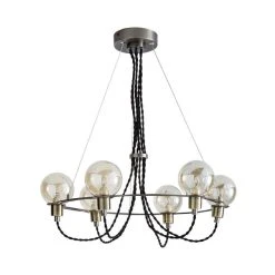 Dunelm Aurelia 6 Light Cluster Ceiling Fitting Grey -Lava Lamp Shop 1000165066 alt04