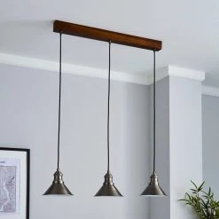 Alternative view of Dunelm Ellis 3 Light Mesh Ceiling Fitting Black