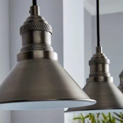 Dunelm Ellis 3 Light Mesh Ceiling Fitting Black -Lava Lamp Shop 1000165069 alt02