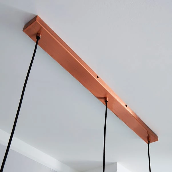 Dunelm Hunter 3 Light Glass Diner Bar Ceiling Fitting - Image 4