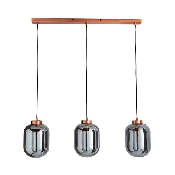 Dunelm Hunter 3 Light Glass Diner Bar Ceiling Fitting - Image 5