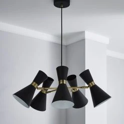 Alternative view of Dunelm Archie Black 5 Light Ceiling Fitting