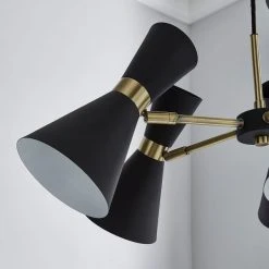 Dunelm Archie Black 5 Light Ceiling Fitting -Lava Lamp Shop 1000166686 alt02