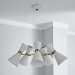 Alternative view of Dunelm Archie White 5 Light Ceiling Fitting