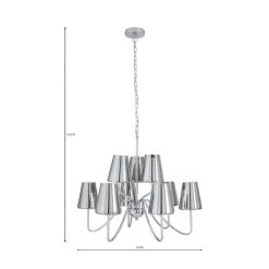 Dunelm Alister 9 Light Glass Ceiling Fitting -Lava Lamp Shop 1000169099 alt07