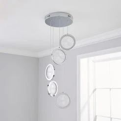 Alternative view of Dunelm Cora Cluster Disc 5 Light Ceiling Fitting
