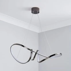 Alternative view of Dunelm Easton Dark Chrome LED Fitting