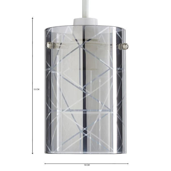 Dunelm Grayson Smoked Glass Easy Fit Pendant 5 Dunelm Grayson Smoked Glass Easy Fit Pendant - Image 5