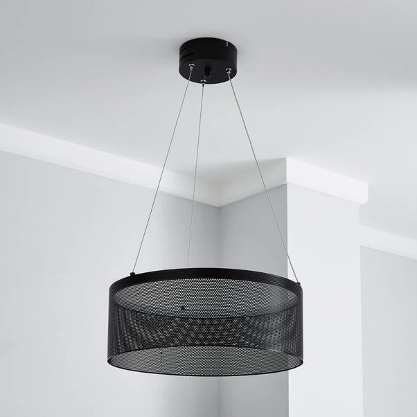 Dunelm Mesh Black LED Ceiling Fitting 2 Dunelm Mesh Black LED Ceiling Fitting - Image 2