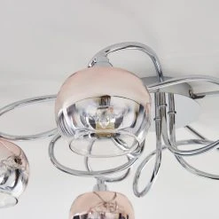 Dunelm Seychelles Blush Pink 5 Light Flush Ceiling Fitting -Lava Lamp Shop 1000169229 alt02